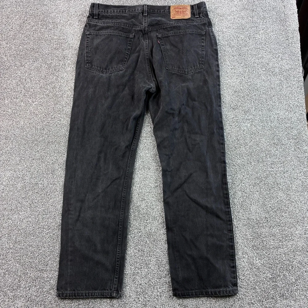 Vintage Levi's 505 Jeans Mens 40x32 Black Cotton Straight Leg USA 505-0259